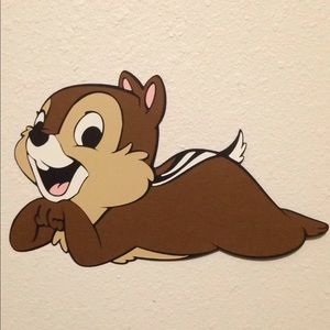 CHIP n Dale Chipmunk Paper Cricut Cutout Decor